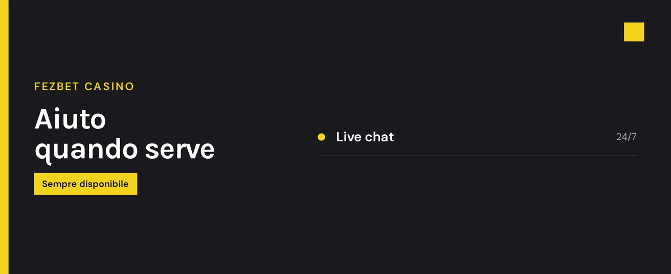 Accedi alla chat live.