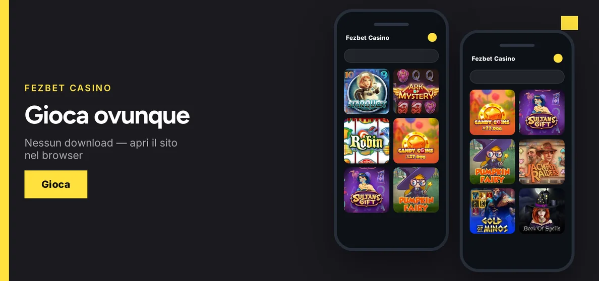 Apri casino su smartphone.
